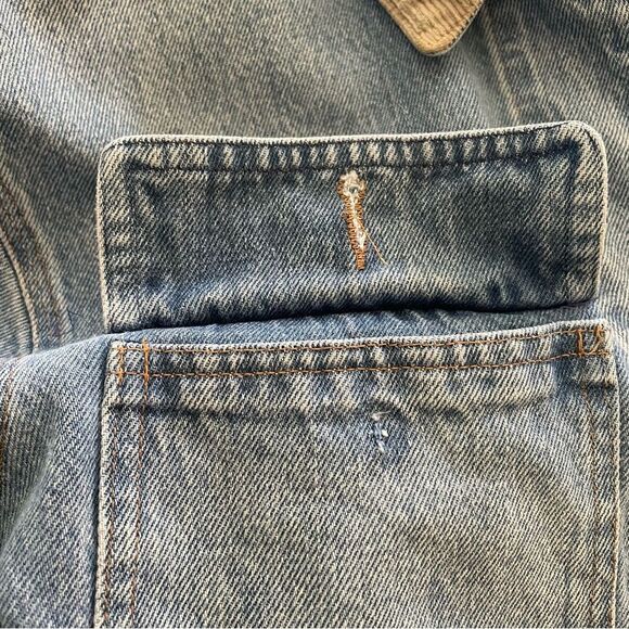 Vintage 90s Polo Ralph Lauren Indian Native American  Head Denim Jacket Size S - Picture 6 of 10